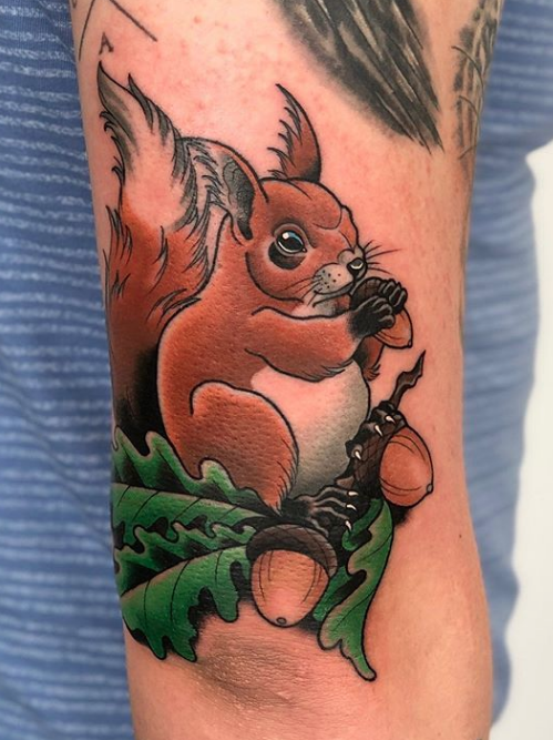 Tattoo uploaded by Dee Inkslinger • Cut Little watercolour squirrel •  Tattoodo